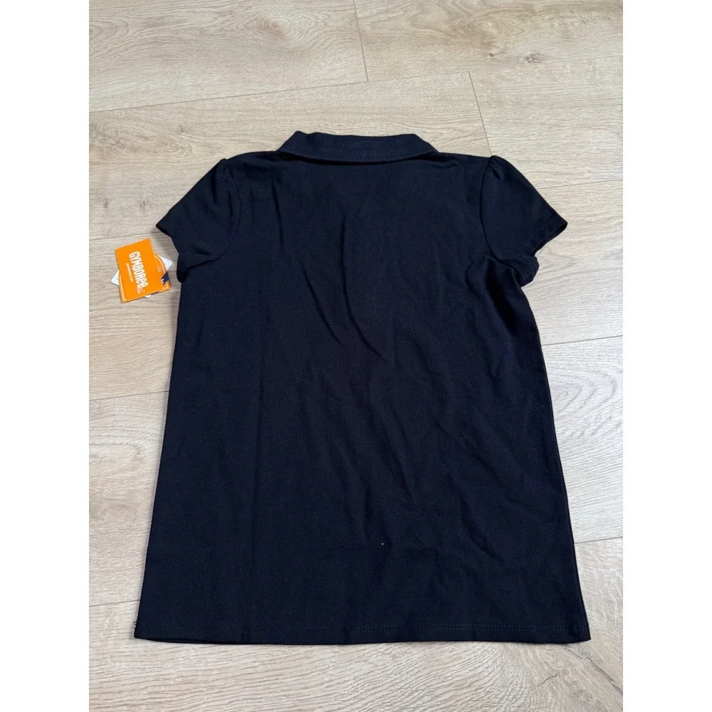 NWT Girls‎ Kid Gymboree playproof uniforms nanotex short sleeve polo black sz 10